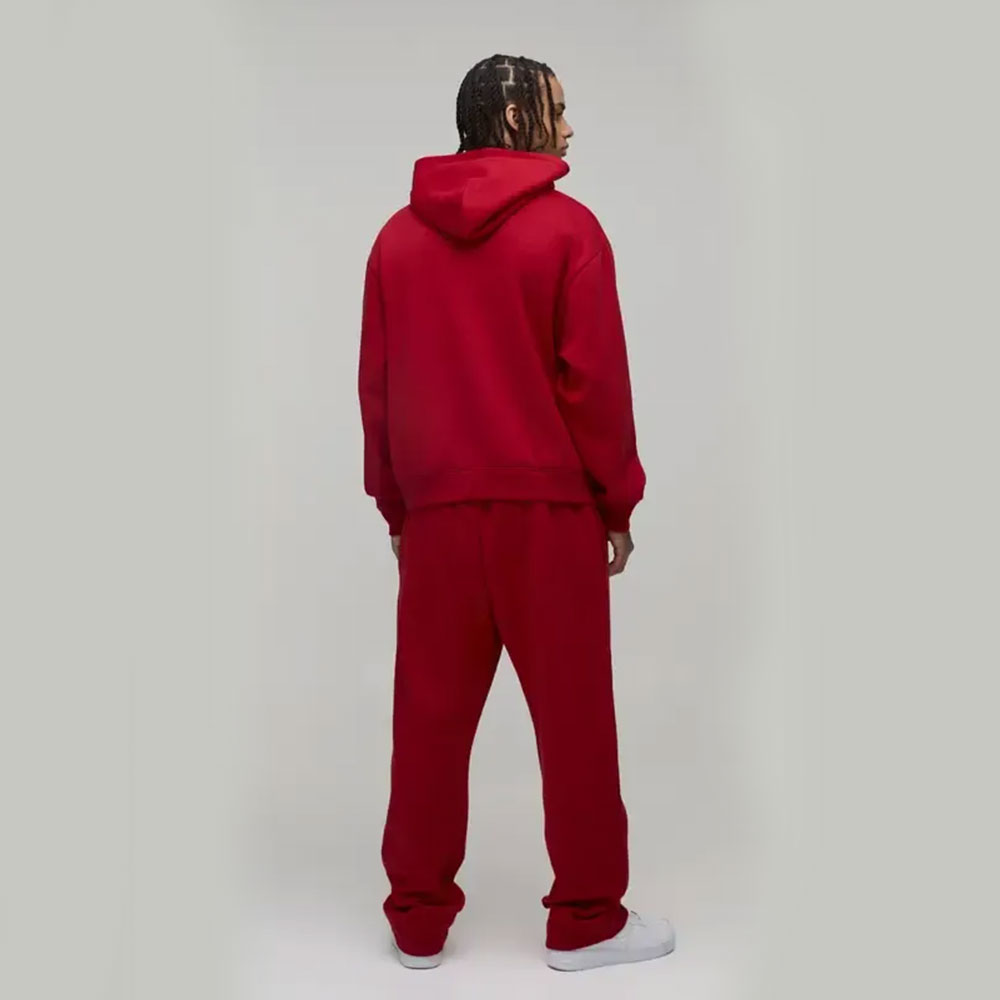 Oversized Boxy Moto Faux Graphic Hooded Tracksuit - Image 2