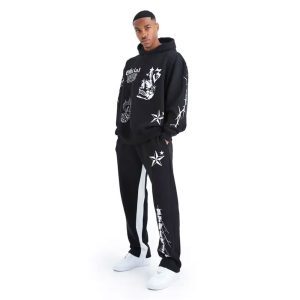 Oversized Graffiti Gusset Hooded Tracksuit